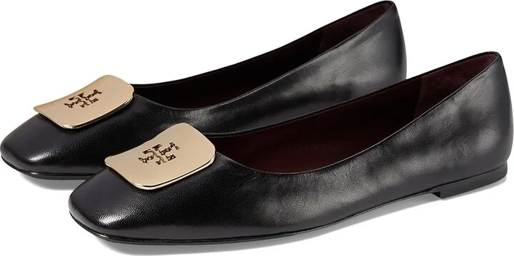 Tory Burch Georgia Ballet Women's Shoes Perfect Black 3 : 5 M, Leather