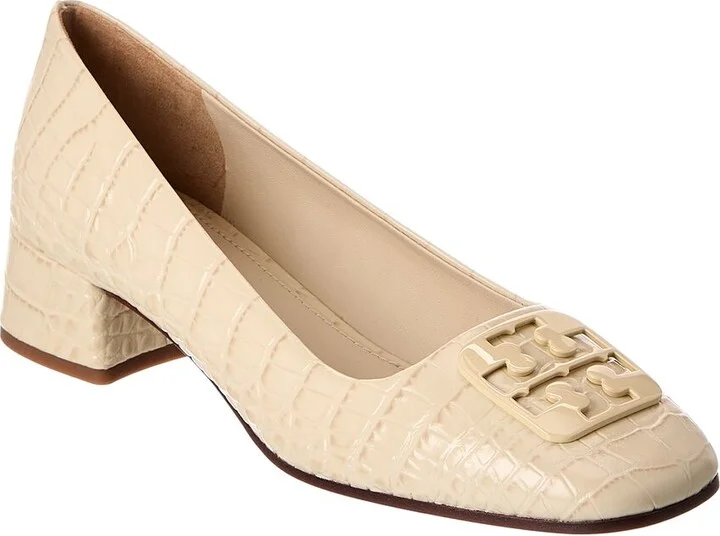 Tory Burch Georgia Croc-Embossed Leather Pump