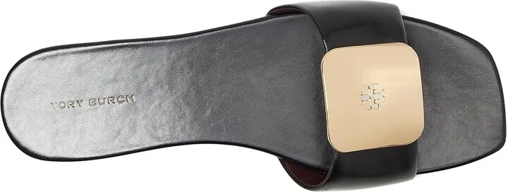 Tory Burch Georgia Slide Women's Wedge Shoes Perfect Black : 9.5 M, Leather - Image 2