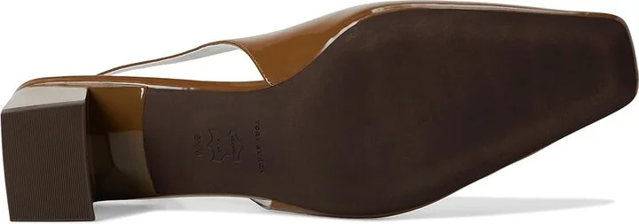 Tory Burch Georgia Slingback 55 mm High Women's Heels Almond Oats : 5.5 M, Leather - Image 3