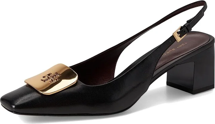 Tory Burch Georgia Slingback 55 mm High Women's Heels Perfect Black : 5 M, Leather - Image 5