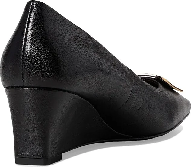 Tory Burch Georgia Wedge 55 mm High Women's Heels Perfect Black : 10.5 M, Leather - Image 4