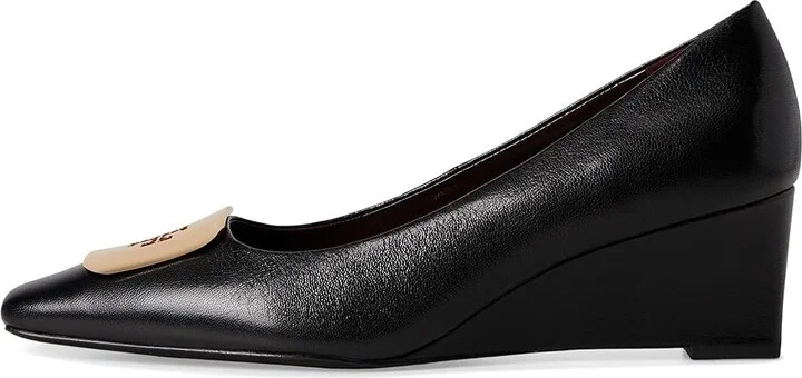Tory Burch Georgia Wedge 55 mm High Women's Heels Perfect Black : 10.5 M, Leather - Image 6