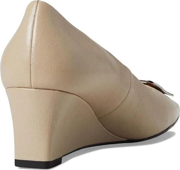 Tory Burch Georgia Wedge 55 mm High Women's Heels Stone Gray : 10 M, Leather - Image 4