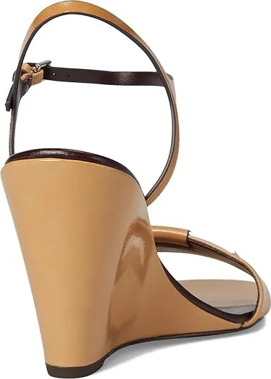 Tory Burch Gigi Wedge Sandal 80Mm Women's Sandals Cantucci/Silver : 5 M, Leather - Image 4