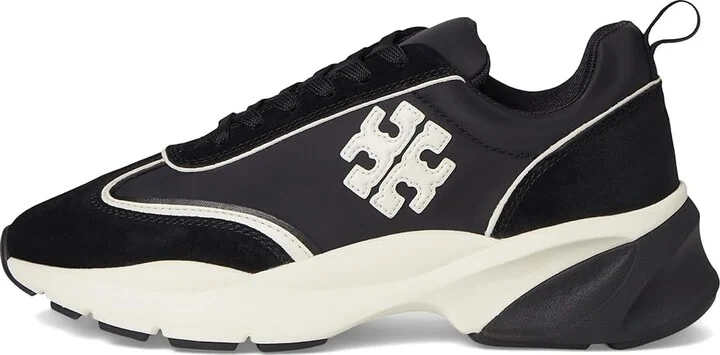 Tory Burch Good Luck Trainer Women's Shoes Perfect Black/New Ivory : 10 M, Leather/Suede - Image 6