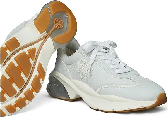 Tory Burch Good Luck Trainer Women's Shoes Powder Blue/Bianco : 5.5 M, Leather/Suede - Image 3