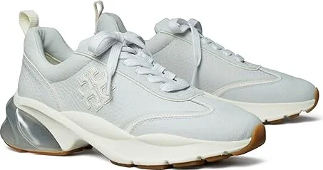 Tory Burch Good Luck Trainer Women's Shoes Powder Blue/Bianco : 5.5 M, Leather/Suede