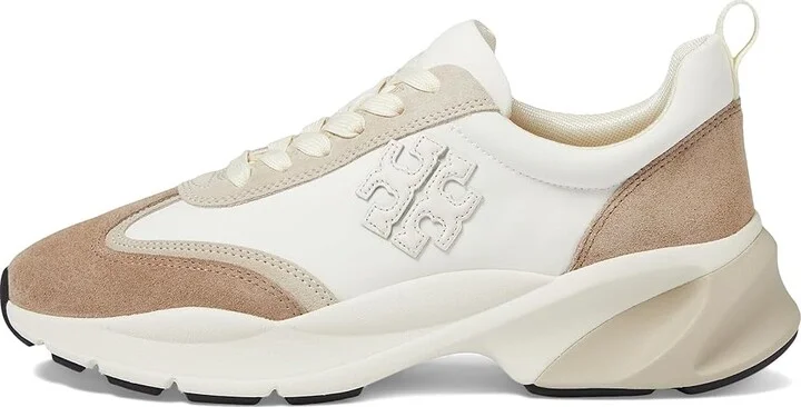 Tory Burch Good Luck Trainer Women's Shoes White/New Ivory/Cerbiatto : 10.5 M, Leather/Suede - Image 6
