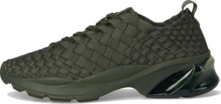 Tory Burch Good Luck Woven Trainer Women's Shoes Dark Green : 8 M, Leather/Rubber - Image 6