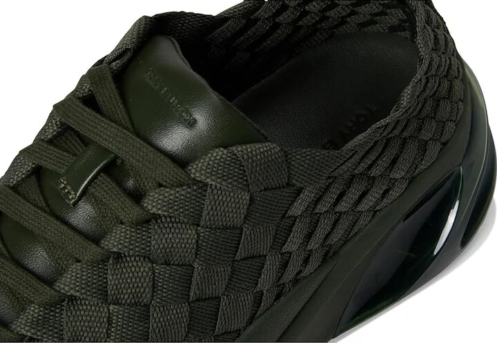 Tory Burch Good Luck Woven Trainer Women's Shoes Dark Green : 8 M, Leather/Rubber - Image 7
