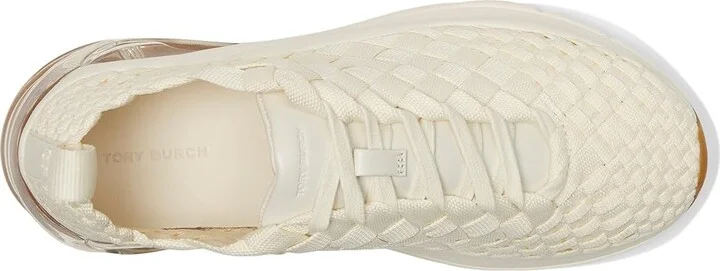 Tory Burch Good Luck Woven Trainer Women's Shoes New Ivory : 7 M, Leather/Rubber - Image 2