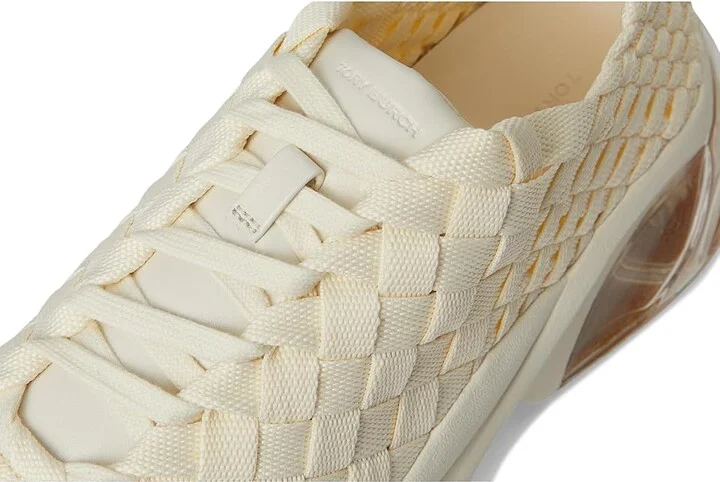 Tory Burch Good Luck Woven Trainer Women's Shoes New Ivory : 7 M, Leather/Rubber - Image 7