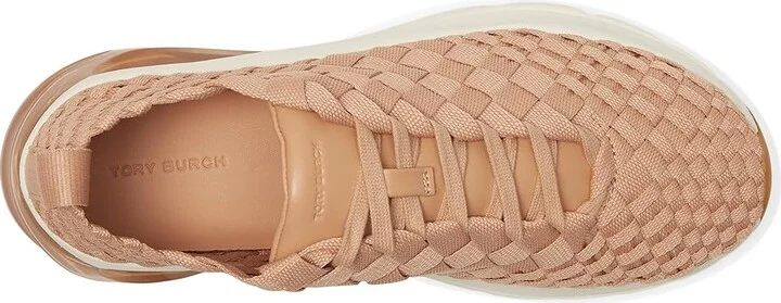 Tory Burch Good Luck Woven Trainer Women's Shoes Vintage Blush : 6.5 M, Leather/Rubber - Image 2