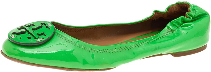 Tory Burch Green Patent Leather Ballet Flats Size 37