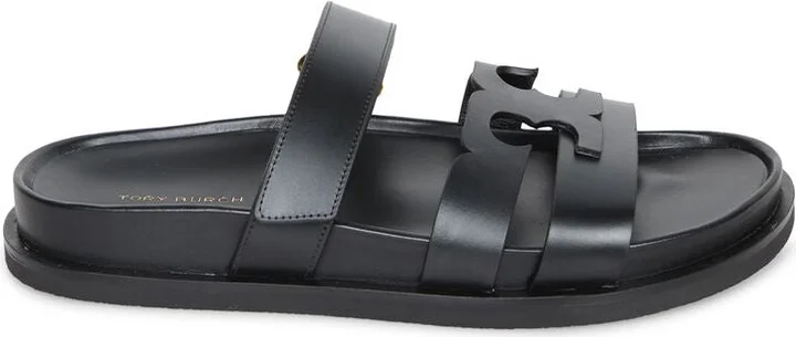 Tory Burch 'Ines' Black Leather Slippers - Image 2