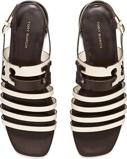 Tory Burch Ines Cage Sandals Women's Sandals Light Cream/Coco : 8.5 M, Leather - Image 2