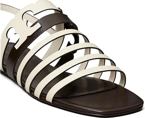 Tory Burch Ines Cage Sandals Women's Sandals Light Cream/Coco : 8.5 M, Leather - Image 3