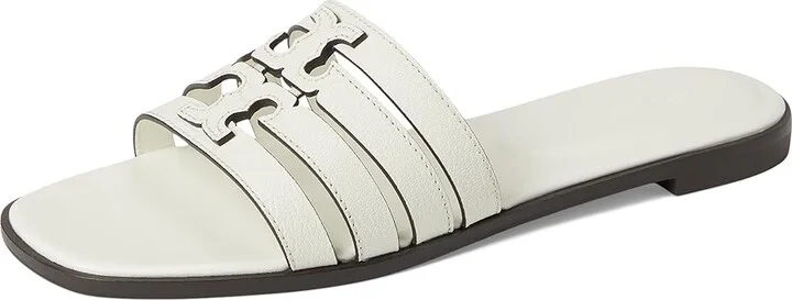 Tory Burch Ines Cage Slide Women's Sandals Blanc/Blanc : 5.5 M, Leather - Image 5