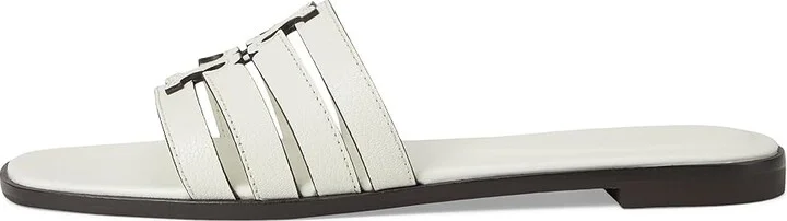 Tory Burch Ines Cage Slide Women's Sandals Blanc/Blanc : 5.5 M, Leather - Image 6