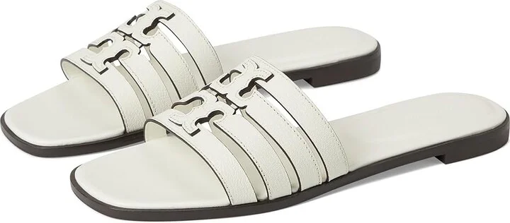 Tory Burch Ines Cage Slide Women's Sandals Blanc/Blanc : 5.5 M, Leather