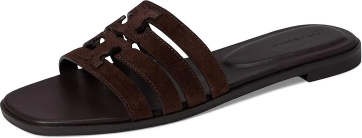 Tory Burch Ines Cage Slide Women's Sandals Dark Cocoa/Dark Cocoa : 9 M, Leather - Image 5