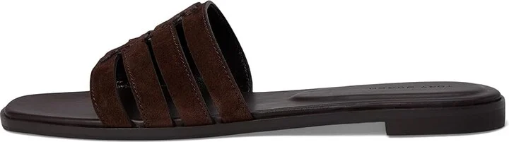 Tory Burch Ines Cage Slide Women's Sandals Dark Cocoa/Dark Cocoa : 9 M, Leather - Image 6
