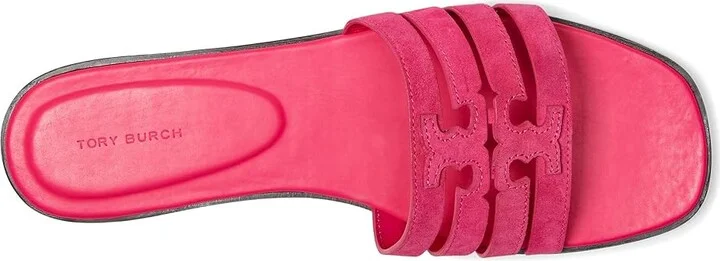 Tory Burch Ines Cage Slide Women's Sandals Fuschia Pink/Fuschia Pink : 9.5 M, Leather - Image 2