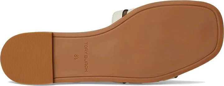 Tory Burch Ines Cage Slide Women's Sandals Light Cream/Ginger Shortbread : 8.5 M, Leather - Image 3