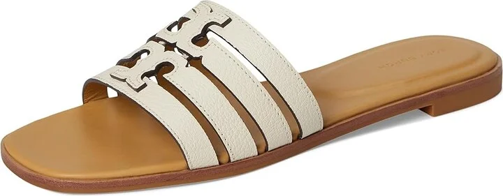 Tory Burch Ines Cage Slide Women's Sandals Light Cream/Ginger Shortbread : 8.5 M, Leather - Image 5