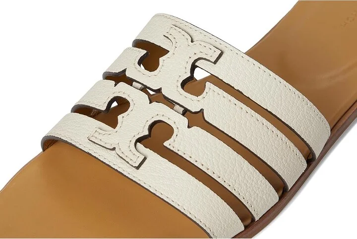 Tory Burch Ines Cage Slide Women's Sandals Light Cream/Ginger Shortbread : 8.5 M, Leather - Image 7