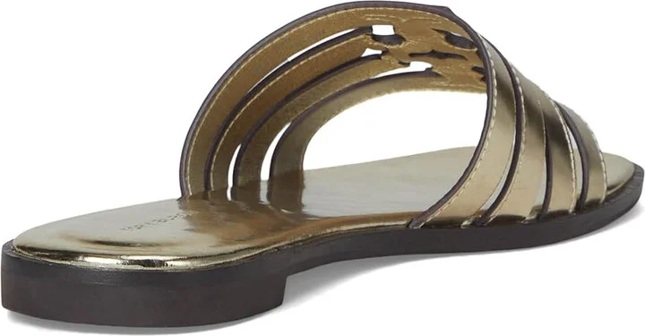 Tory Burch Ines Cage Slide Women's Sandals Spark Gold/Spark Gold : 9.5 M, Leather - Image 4