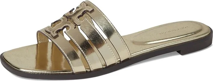 Tory Burch Ines Cage Slide Women's Sandals Spark Gold/Spark Gold : 9.5 M, Leather - Image 5