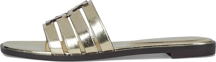 Tory Burch Ines Cage Slide Women's Sandals Spark Gold/Spark Gold : 9.5 M, Leather - Image 6