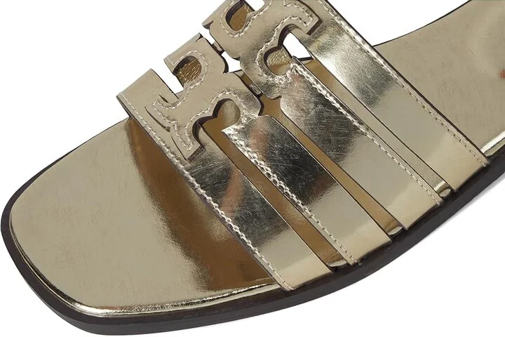 Tory Burch Ines Cage Slide Women's Sandals Spark Gold/Spark Gold : 9.5 M, Leather - Image 7