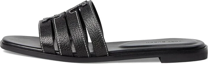 Tory Burch Ines Cage Slides Women's Sandals Perfect Black/Perfect Black : 11 M, Leather/Rubber - Image 6