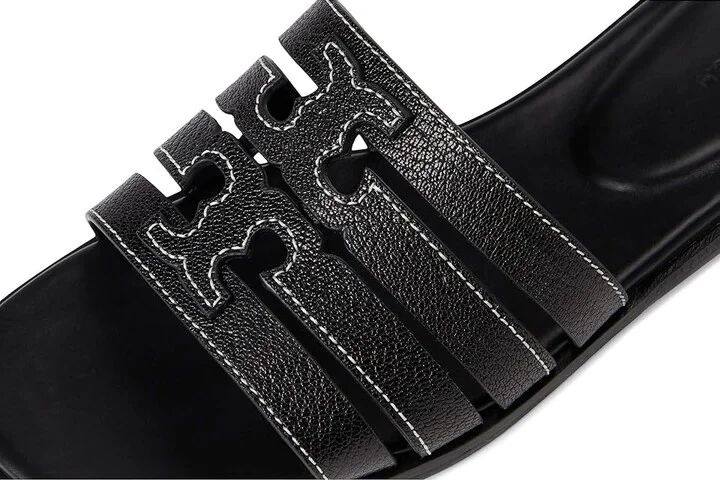 Tory Burch Ines Cage Slides Women's Sandals Perfect Black/Perfect Black : 11 M, Leather/Rubber - Image 7
