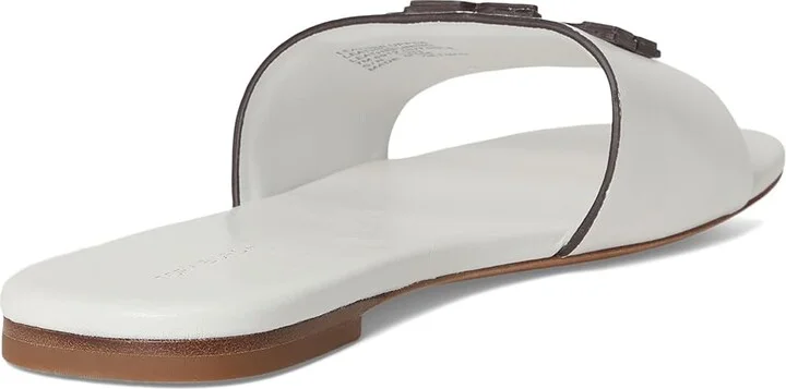 Tory Burch Ines Flat Slide Women's Shoes Gardenia : 10 M, Leather - Image 4