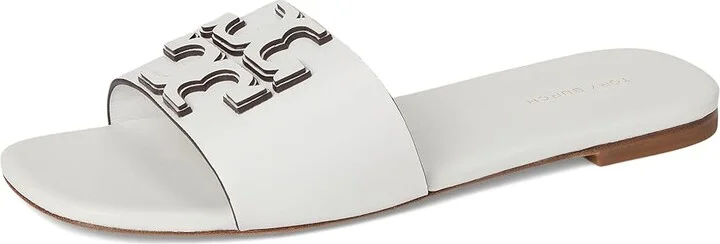 Tory Burch Ines Flat Slide Women's Shoes Gardenia : 10 M, Leather - Image 5