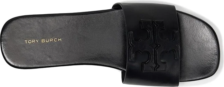 Tory Burch Ines Flat Slide Women's Shoes Perfect Black : 10 M, Leather - Image 2