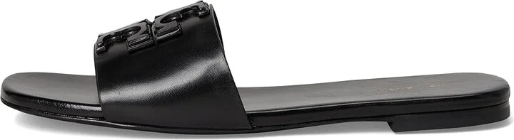 Tory Burch Ines Flat Slide Women's Shoes Perfect Black : 10 M, Leather - Image 6