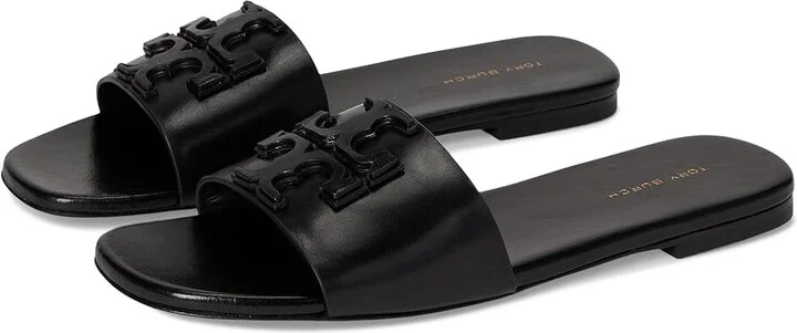 Tory Burch Ines Flat Slide Women's Shoes Perfect Black : 10 M, Leather