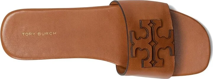 Tory Burch Ines Flat Slide Women's Shoes Tan : 10 M, Leather - Image 2