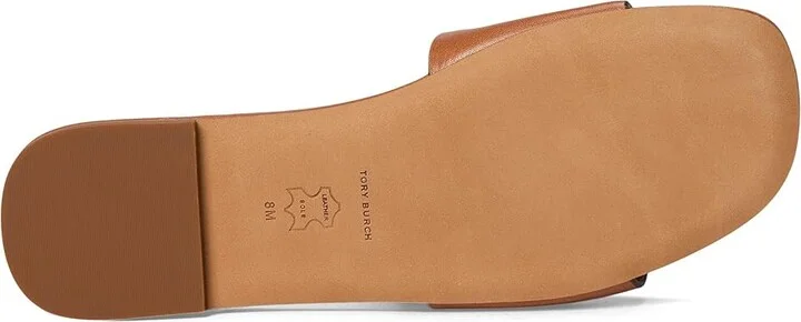 Tory Burch Ines Flat Slide Women's Shoes Tan : 10 M, Leather - Image 3