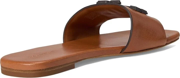 Tory Burch Ines Flat Slide Women's Shoes Tan : 10 M, Leather - Image 4