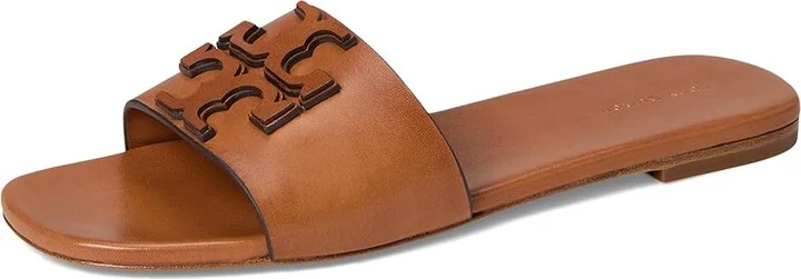 Tory Burch Ines Flat Slide Women's Shoes Tan : 10 M, Leather - Image 5