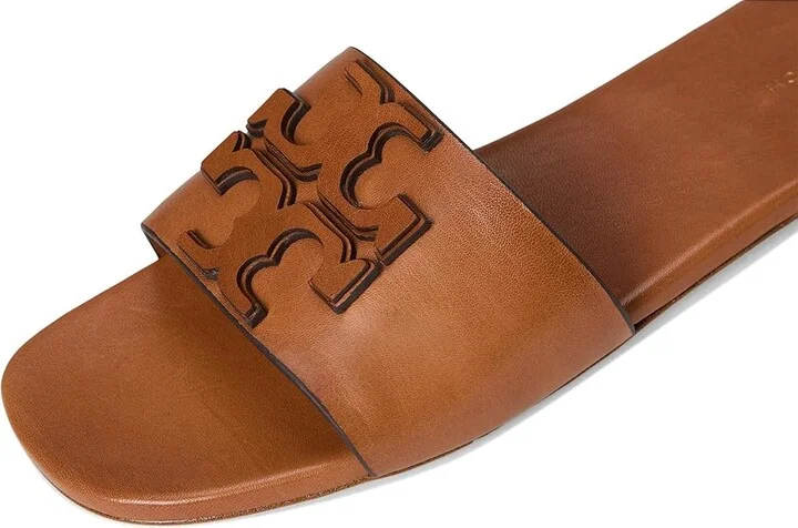 Tory Burch Ines Flat Slide Women's Shoes Tan : 10 M, Leather - Image 7