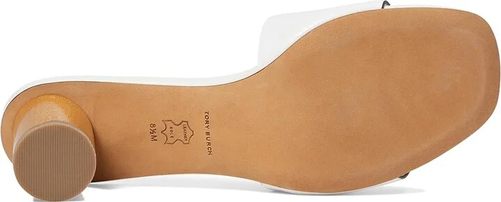 Tory Burch Ines Mule Sandal 55 mm Women's Shoes Gardenia : 10 M, Leather - Image 3