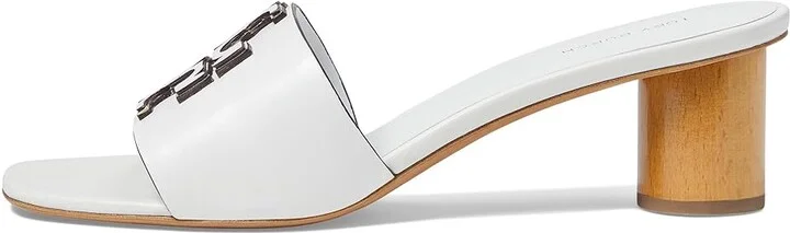 Tory Burch Ines Mule Sandal 55 mm Women's Shoes Gardenia : 10 M, Leather - Image 5