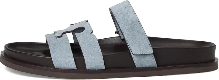 Tory Burch Ines Sport Slide Women's Sandals Aria Blue/Cocoa : 8 M, Suede - Image 6